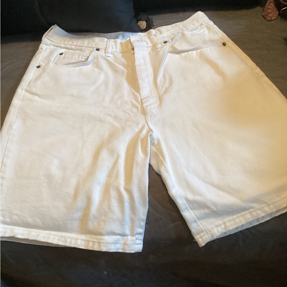 Vintage J.Taylor ladies white denim shorts, size missing,